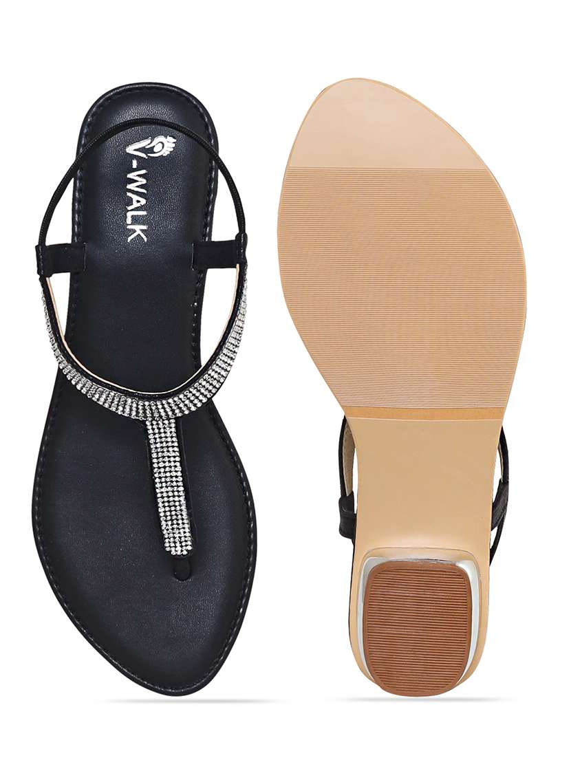 women embellished ankle strap flat sandal - 22331809 -  Standard Image - 4