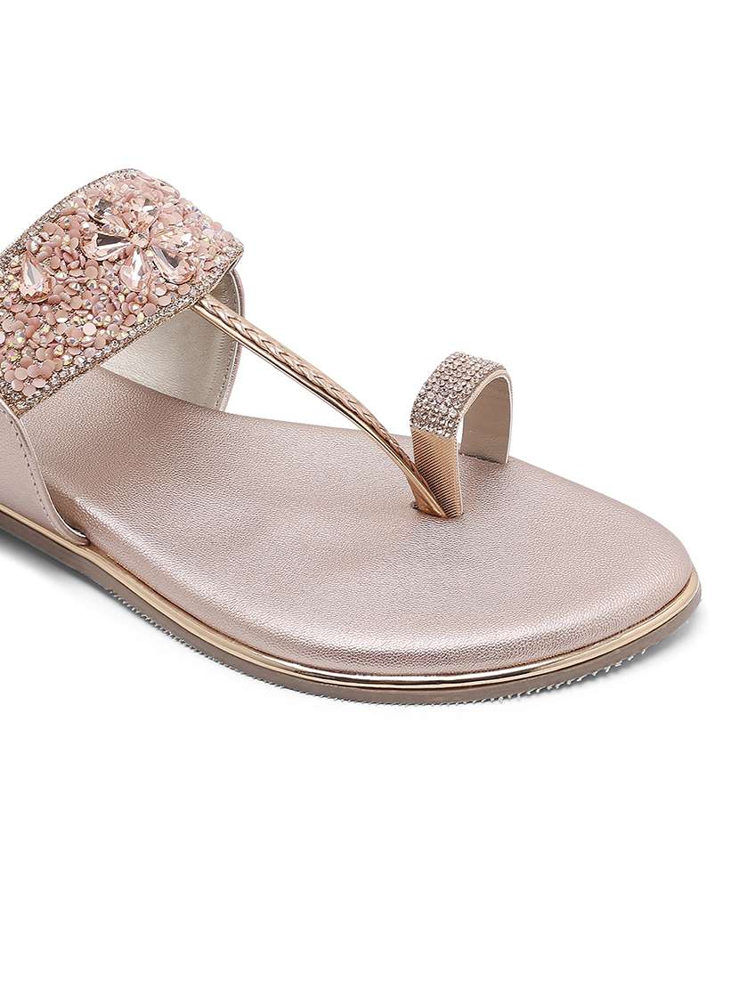women slip on one toe flat sandal - 22331816 -  Standard Image - 4