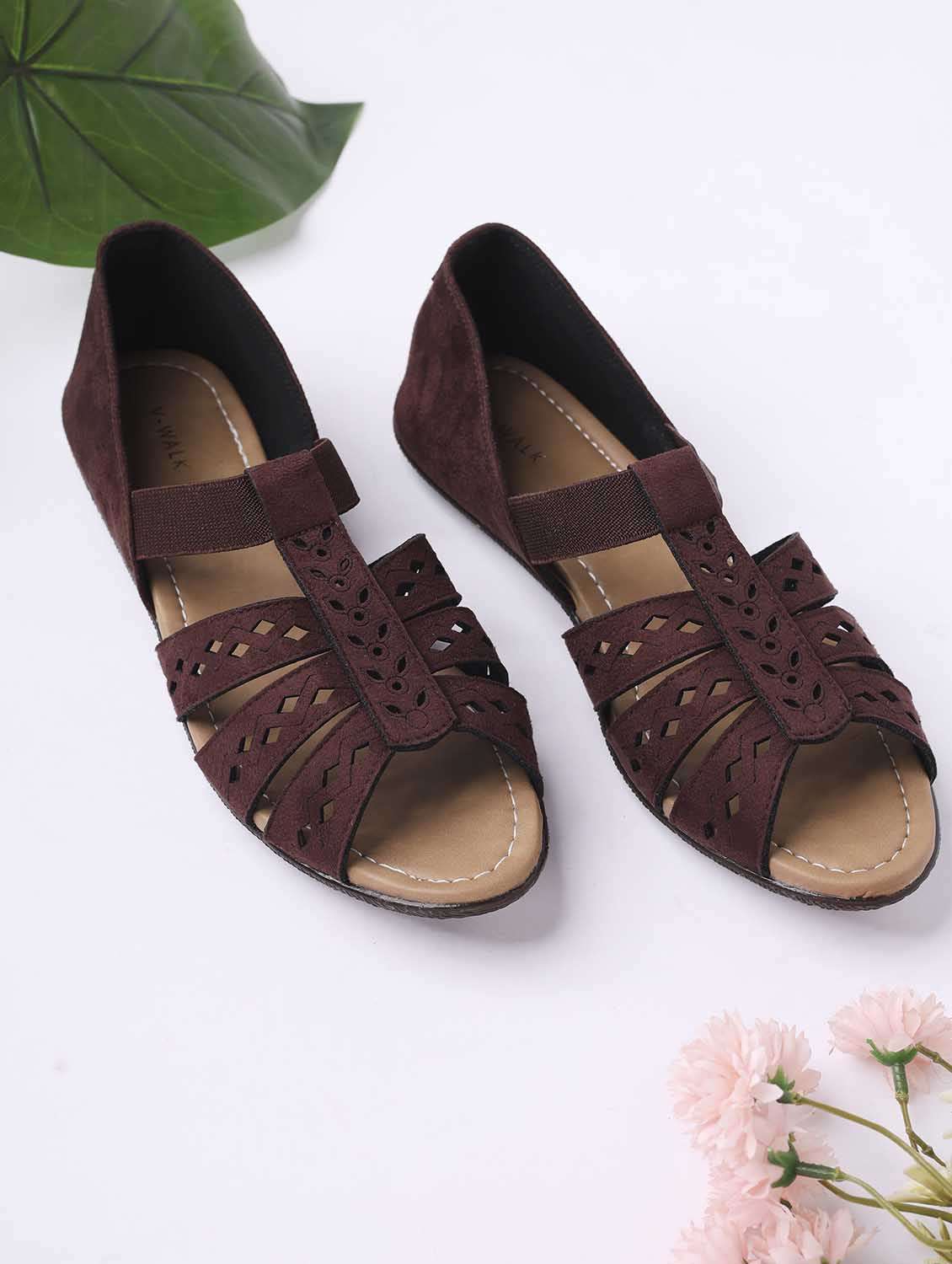 women solid slip on flat sandal