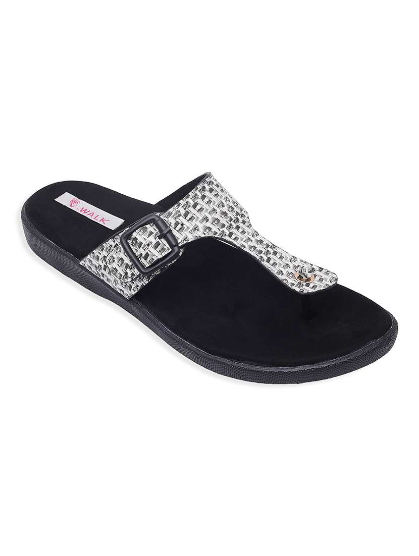 Women Black Slip On Sandal - 22331889 -  Standard Image - 1