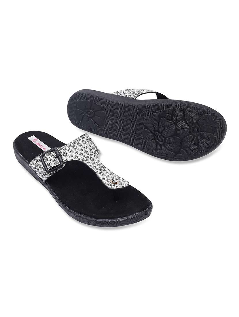 Women Black Slip On Sandal - 22331889 -  Standard Image - 4