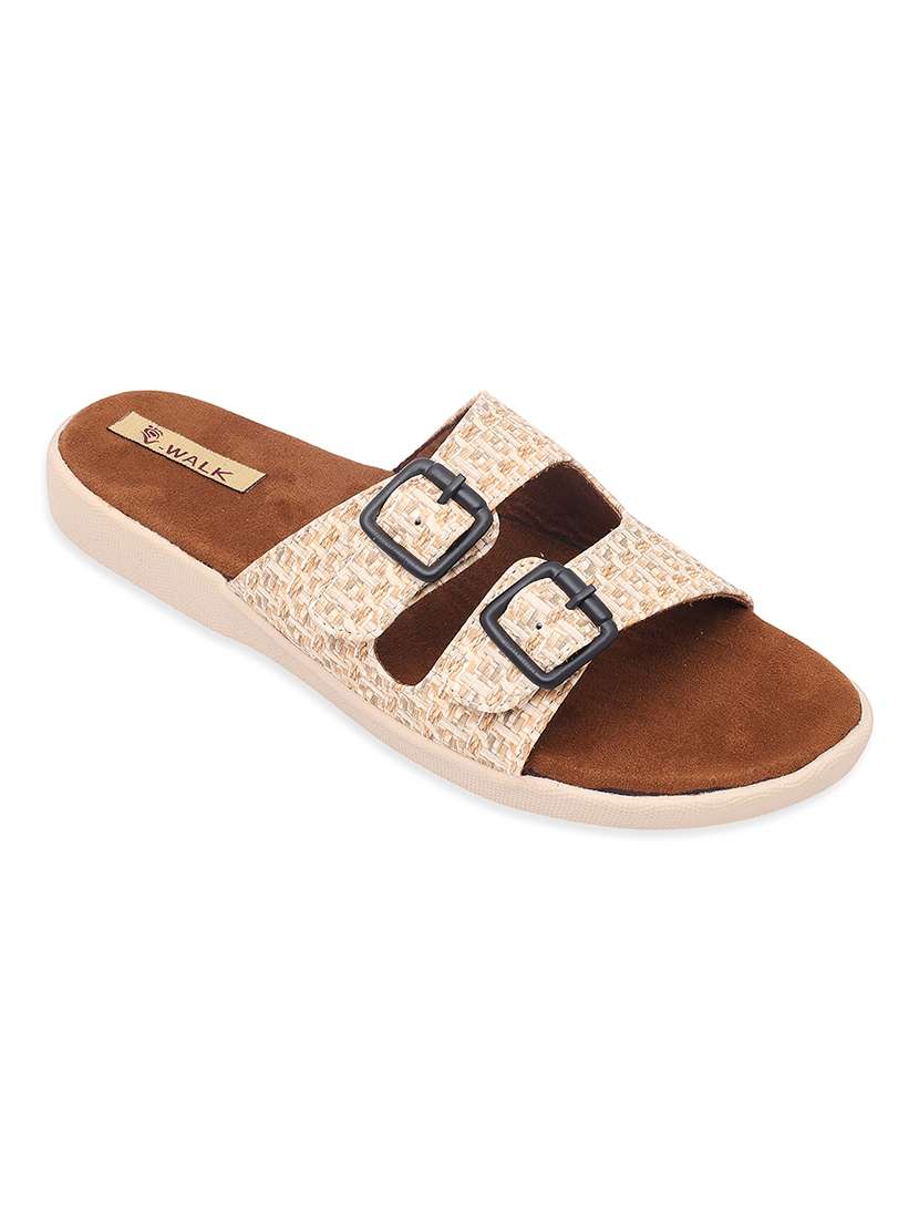 Women Beige Slip On Sandal - 22331890 -  Standard Image - 1