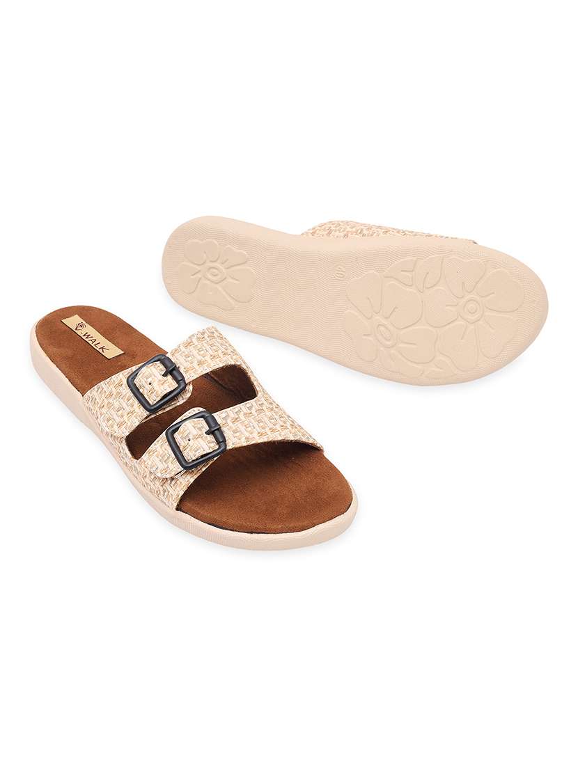 Women Beige Slip On Sandal - 22331890 -  Standard Image - 4