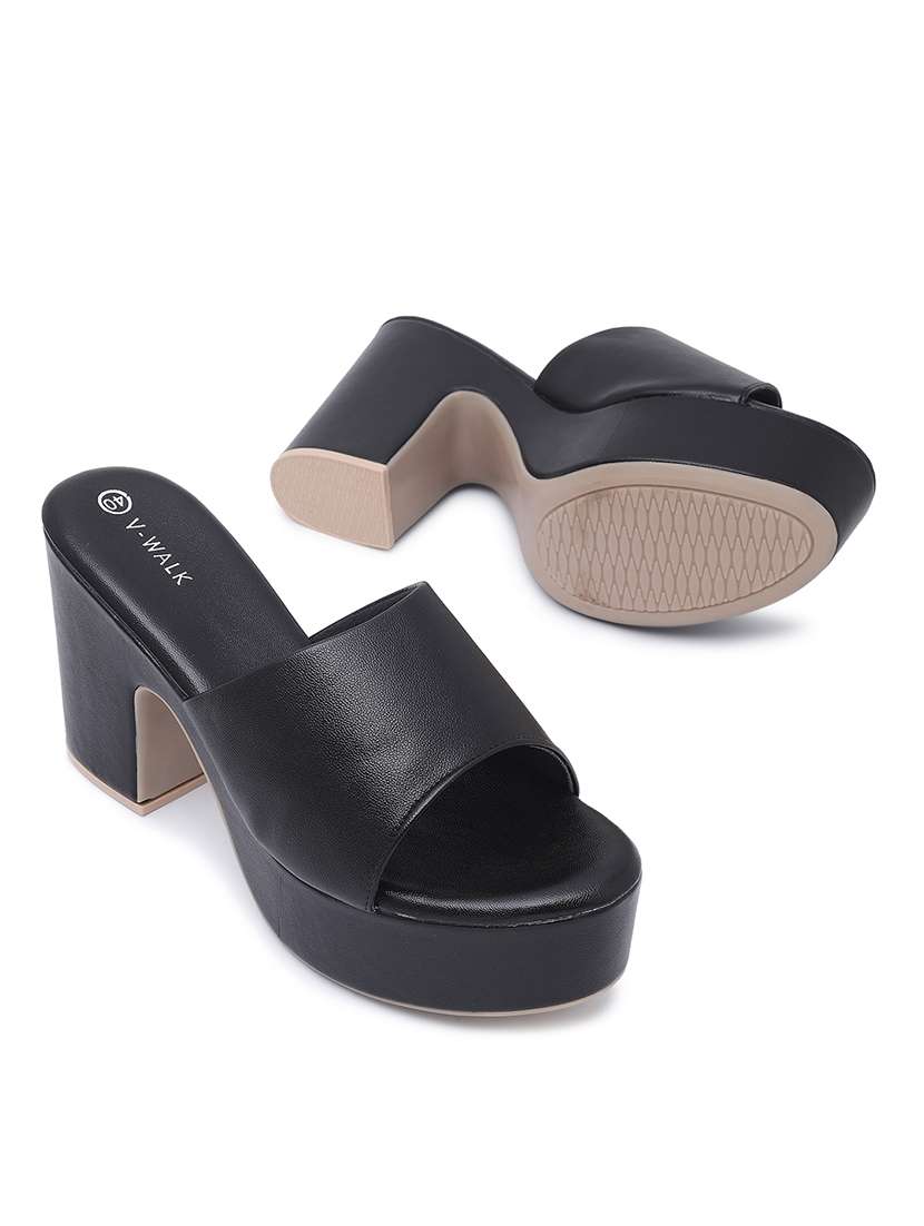 women black slip on sandal - 22331892 -  Standard Image - 4