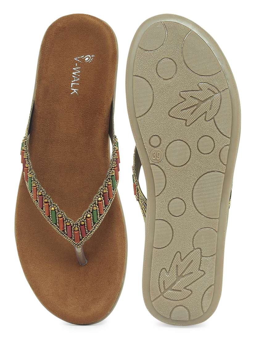 women embellished slip on flat sandal - 22331898 -  Standard Image - 4