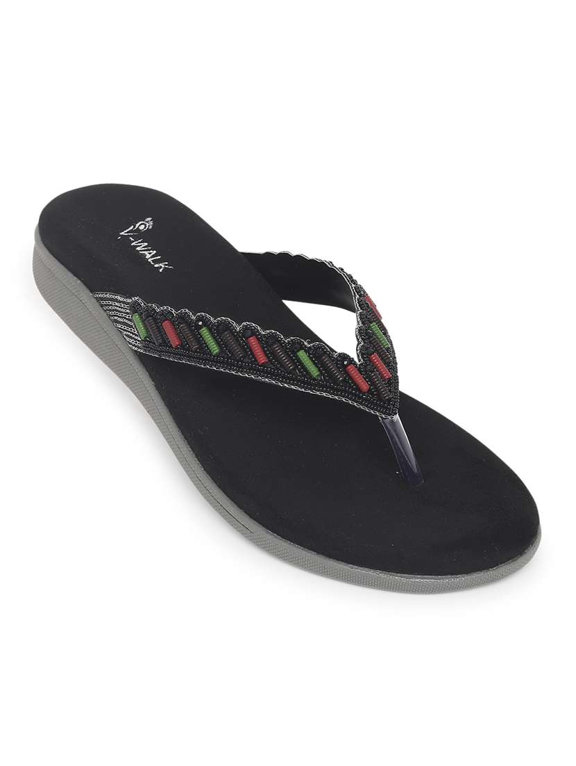 women embellished slip on flat sandal - 22331899 -  Standard Image - 1