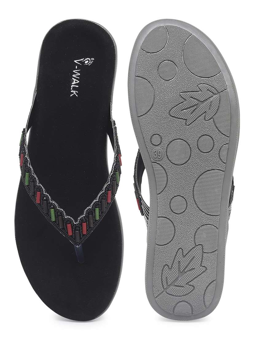 women embellished slip on flat sandal - 22331899 -  Standard Image - 4