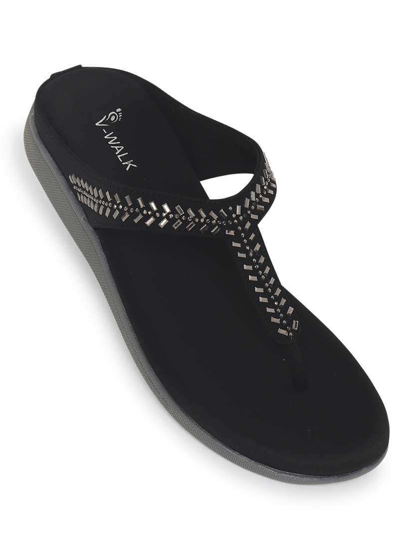 women embellished slip on flat sandal - 22331901 -  Standard Image - 1