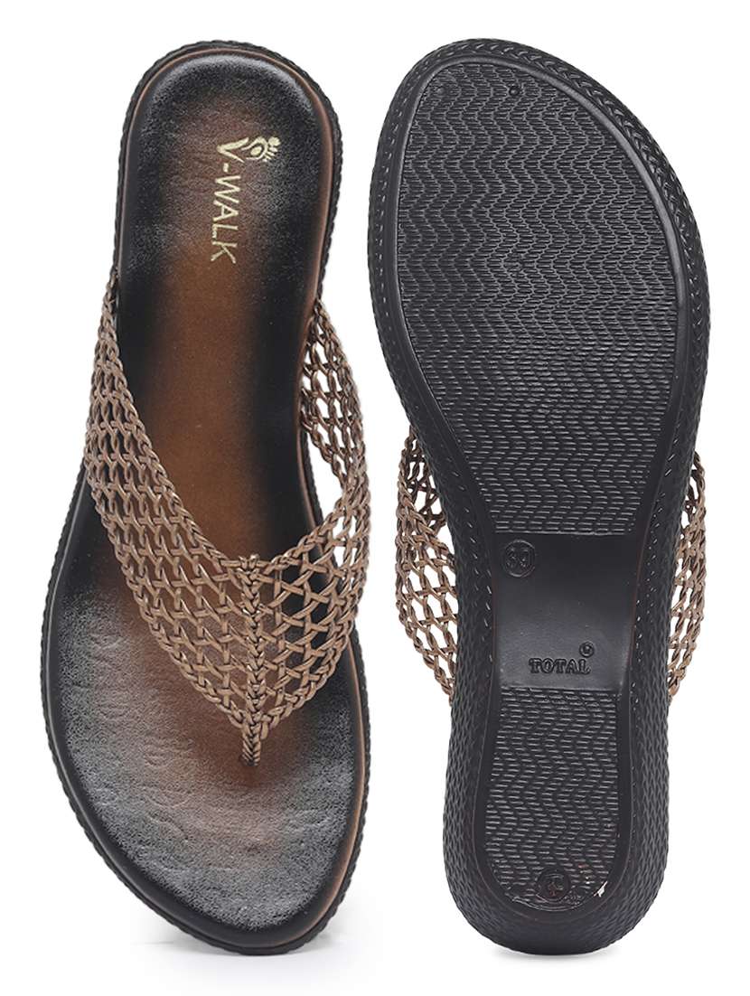 women solid slip on flat sandal - 22331904 -  Standard Image - 4