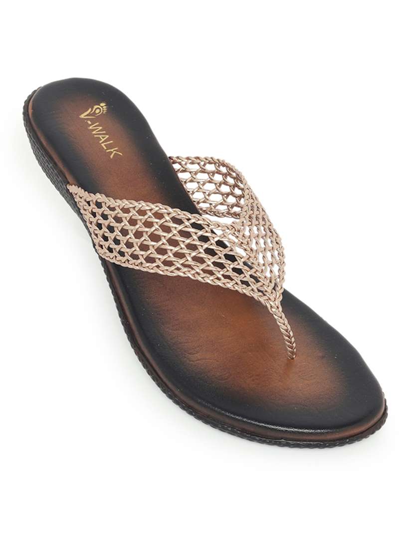 Women Solid Slip On Flat Sandal - 22331905 -  Standard Image - 1