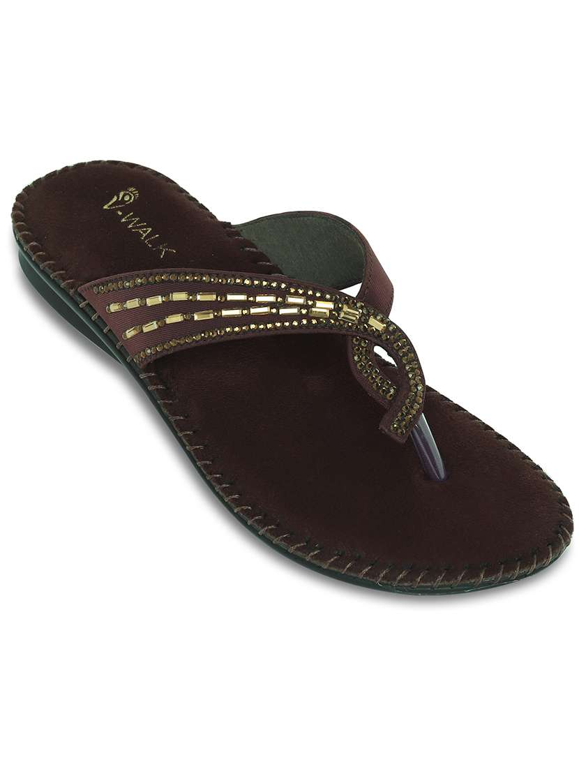 women embellished slip on flat sandal - 22331907 -  Standard Image - 1