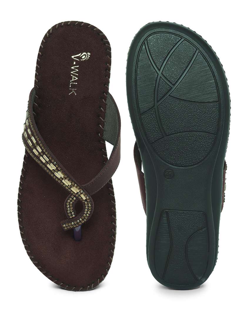 women embellished slip on flat sandal - 22331907 -  Standard Image - 4