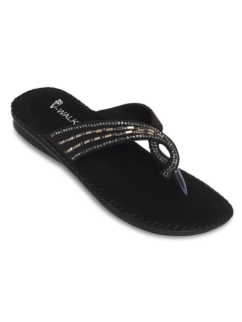 women embellished slip on flat sandal - 22331908 -  Standard Image - 1