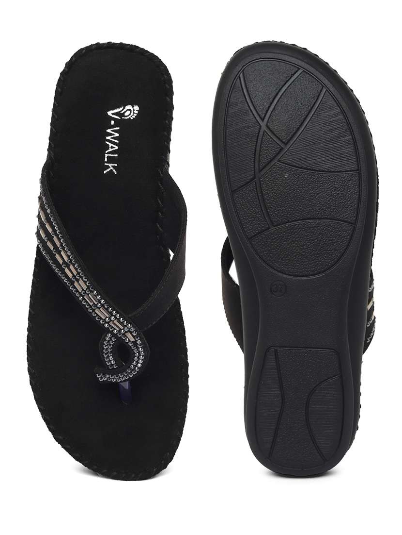 women embellished slip on flat sandal - 22331908 -  Standard Image - 4