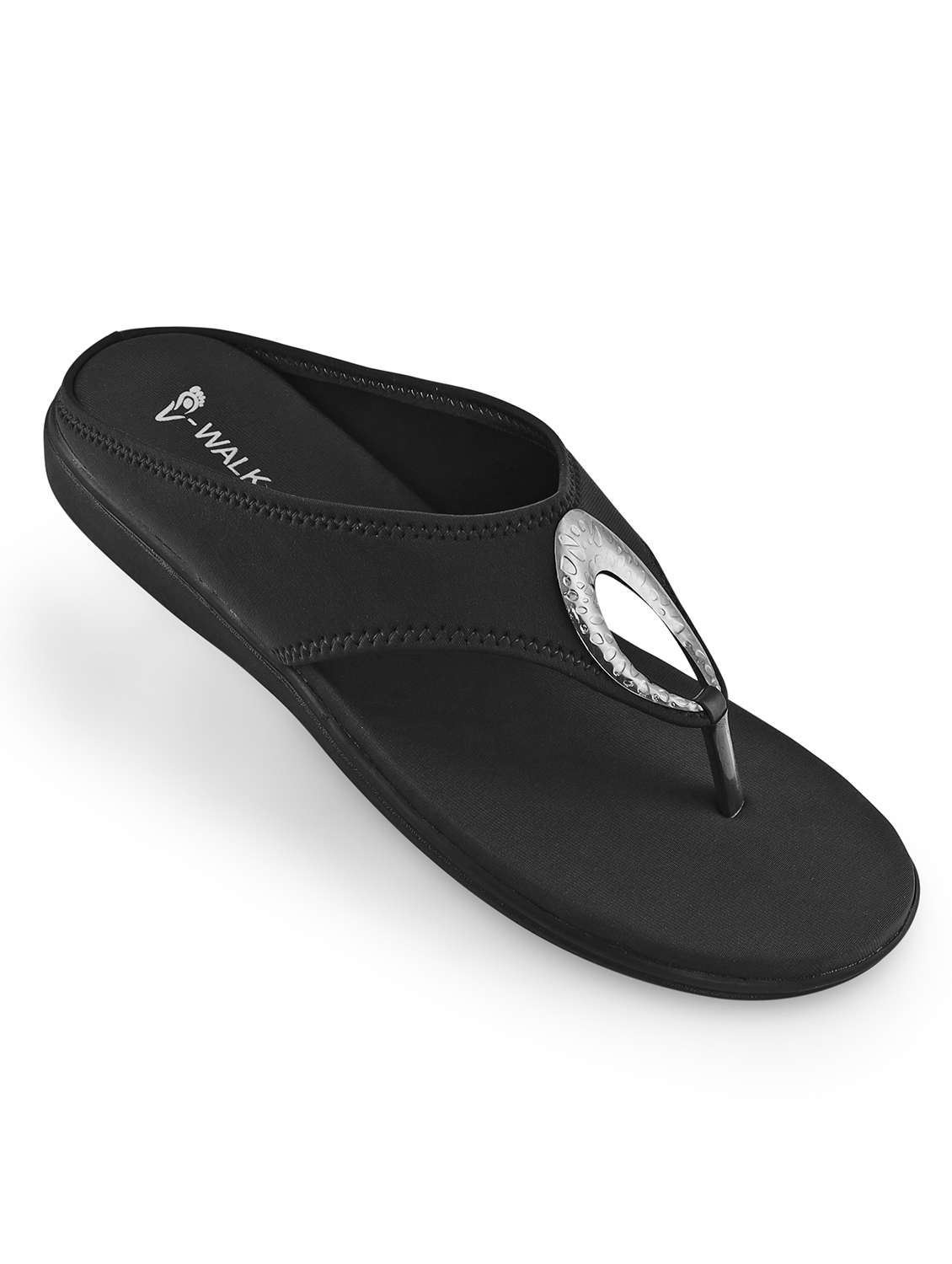 women solid slip on flat sandal - 22331910 -  Standard Image - 1