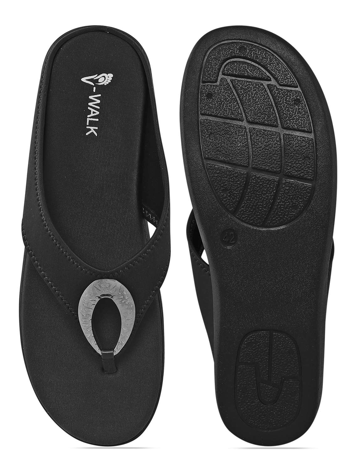 women solid slip on flat sandal - 22331910 -  Standard Image - 4