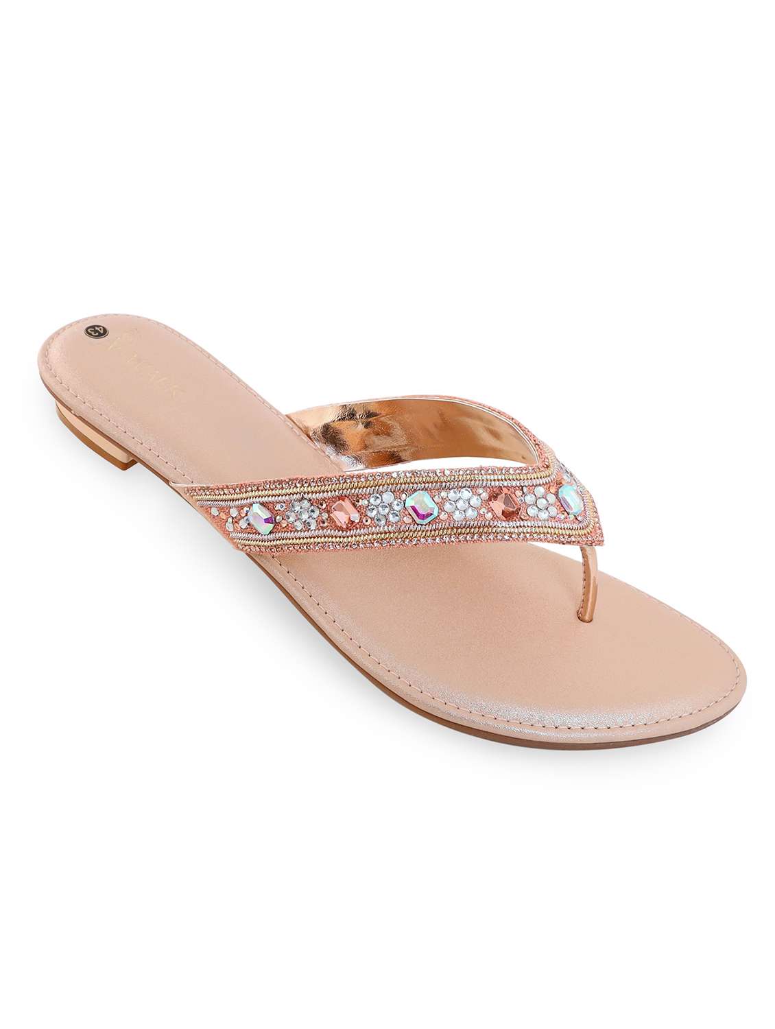 women embellished slip on flat sandal - 22331916 -  Standard Image - 1