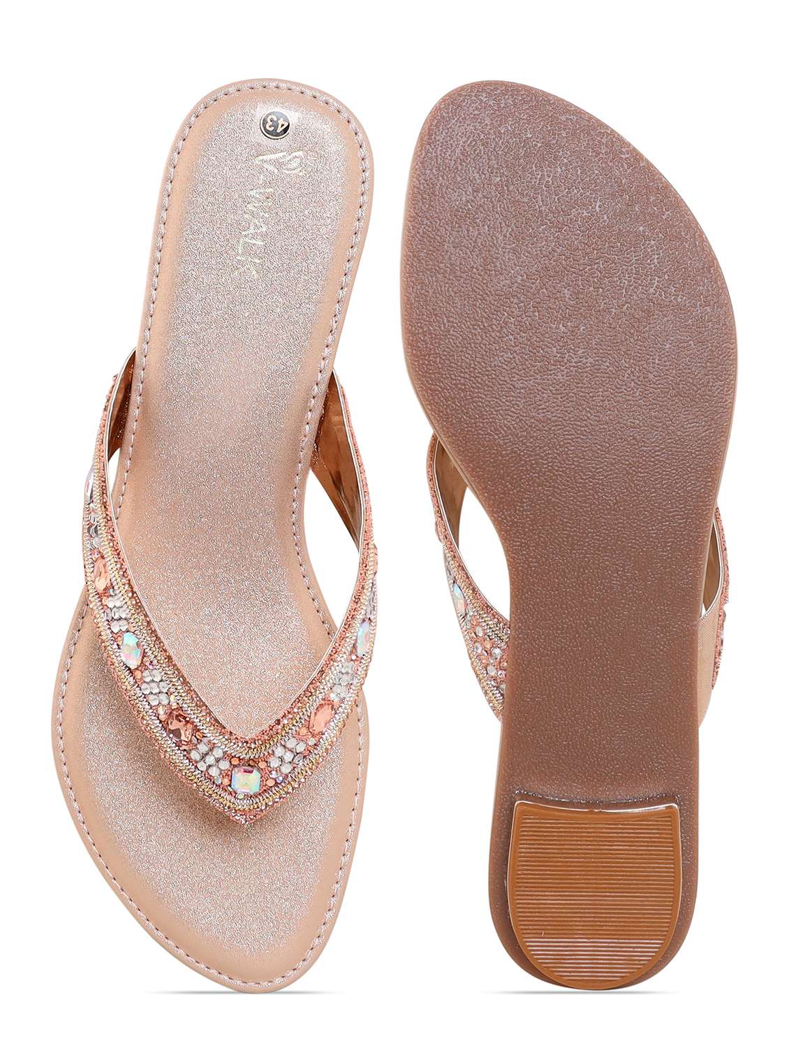 women embellished slip on flat sandal - 22331916 -  Standard Image - 4