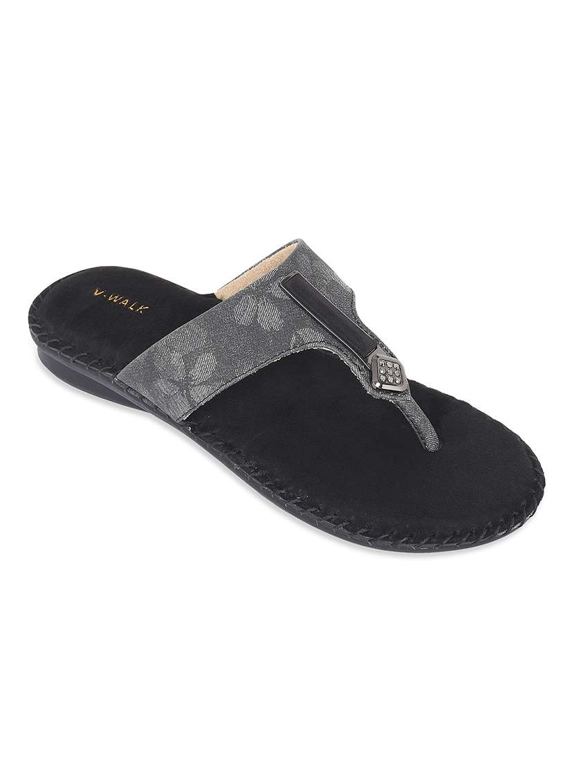 women printed slip on flat sandal - 22331919 -  Standard Image - 1