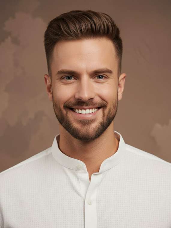 men self design mandarin neck long kurta - 22332057 -  Standard Image - 4