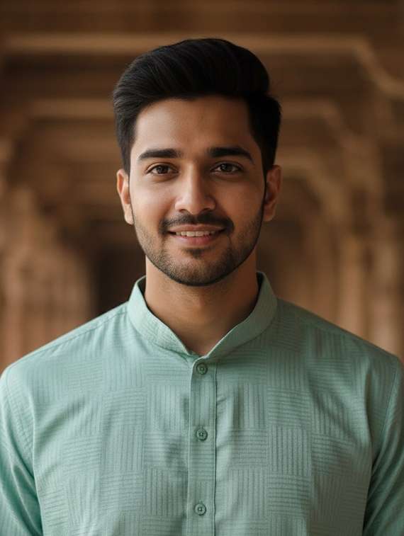 men self design mandarin neck long kurta - 22332151 -  Standard Image - 4