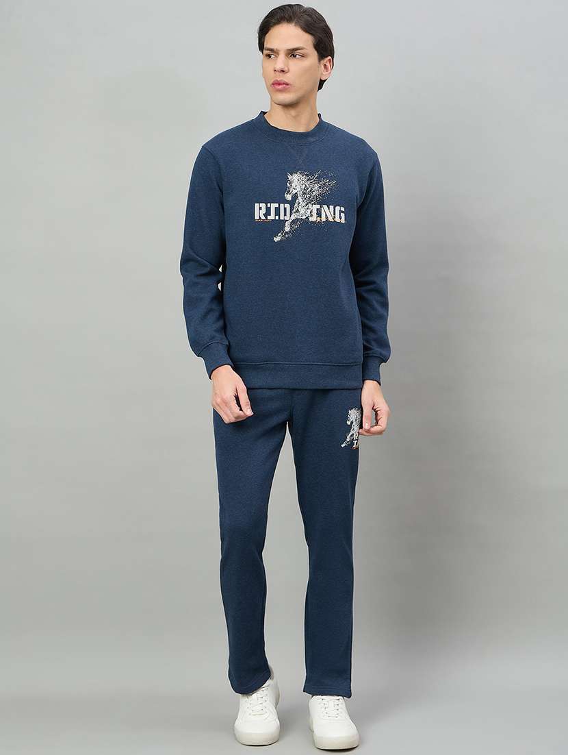 men printed long sleeve full length track suit - 22332355 -  Standard Image - 1