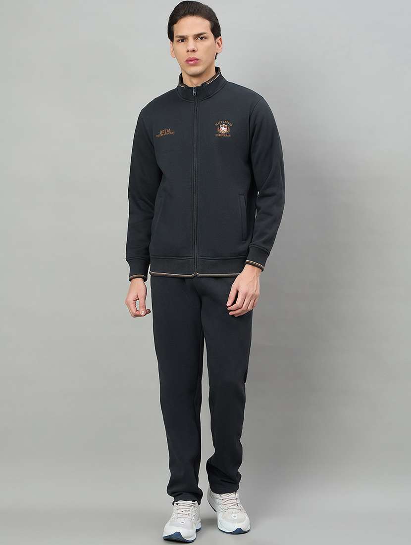 men solid long sleeve full length track suit - 22332357 -  Standard Image - 1