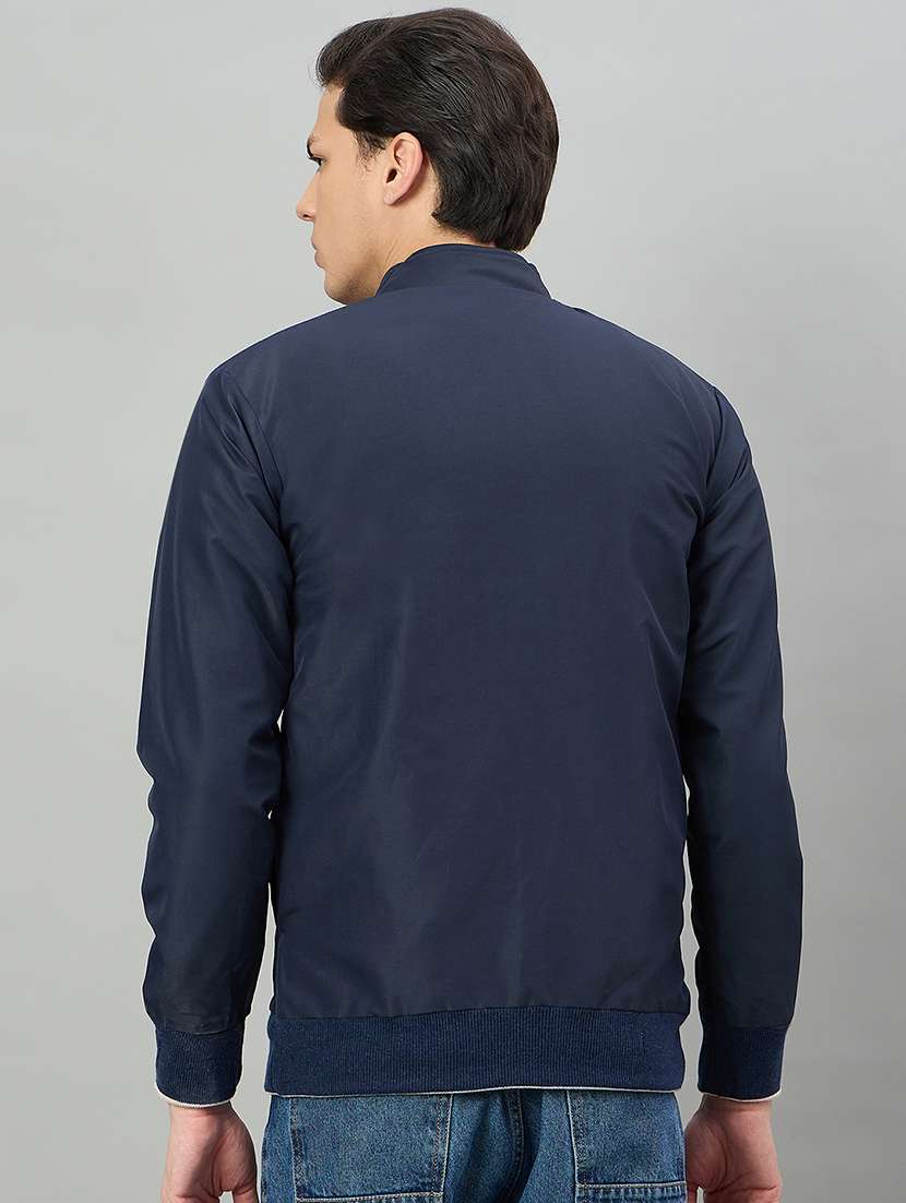men geometric long sleeve reversible bomber jacket - 22332370 -  Standard Image - 4
