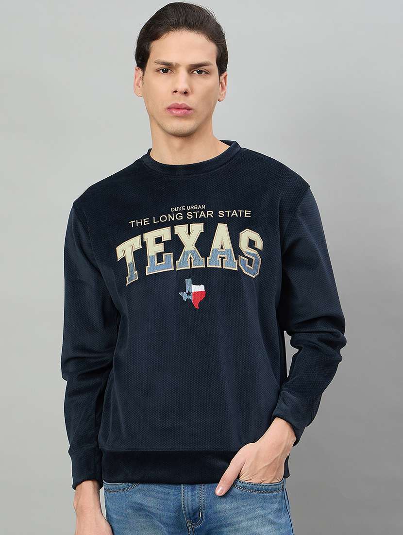 men typographic long sleeve regular fit sweatshirt - 22332394 -  Standard Image - 1