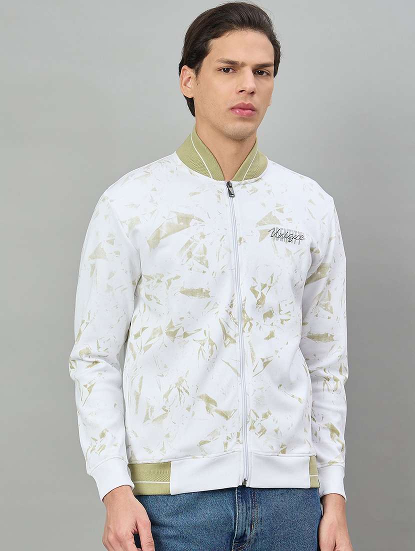 men printed long sleeve regular fit casual jacket - 22332400 -  Standard Image - 1