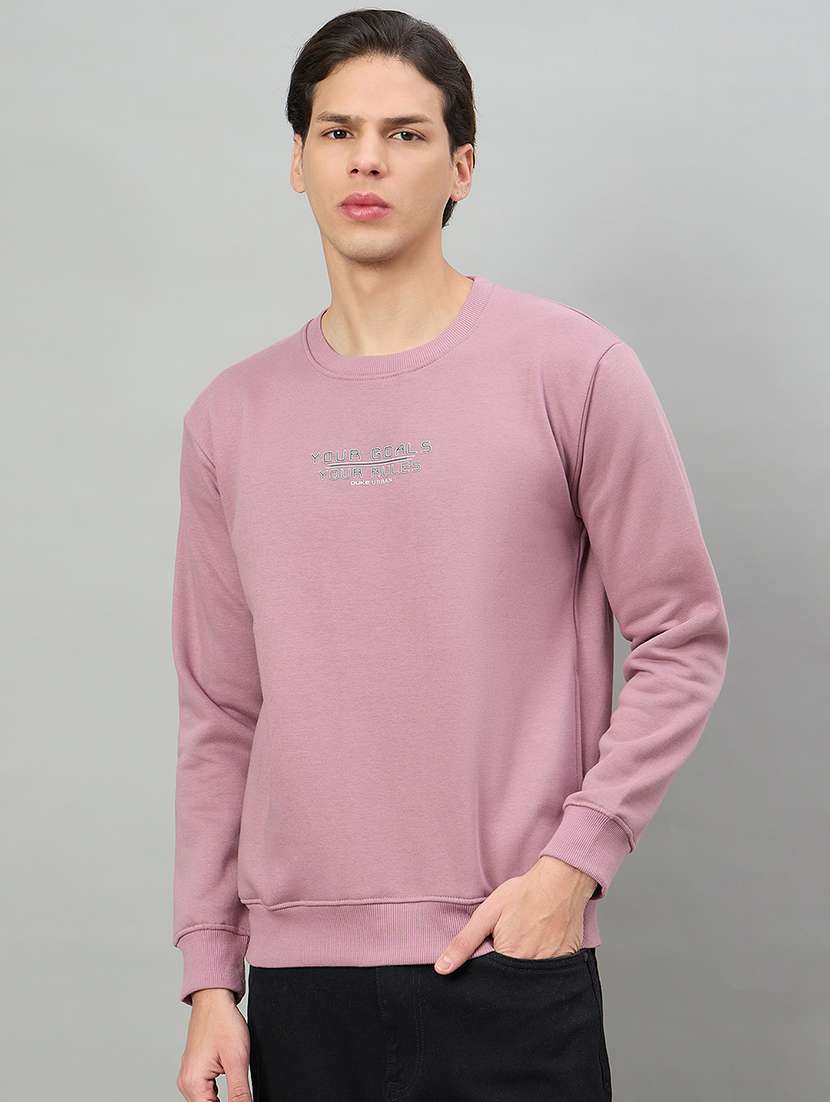 men typographic long sleeve regular fit sweatshirt - 22332402 -  Standard Image - 1