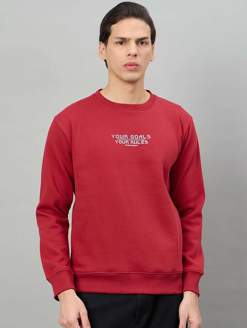 men typographic long sleeve regular fit sweatshirt - 22332405 -  Standard Image - 1