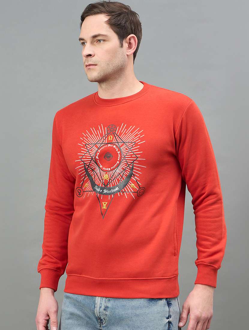 men printed long sleeve regular fit sweatshirt - 22332407 -  Standard Image - 1