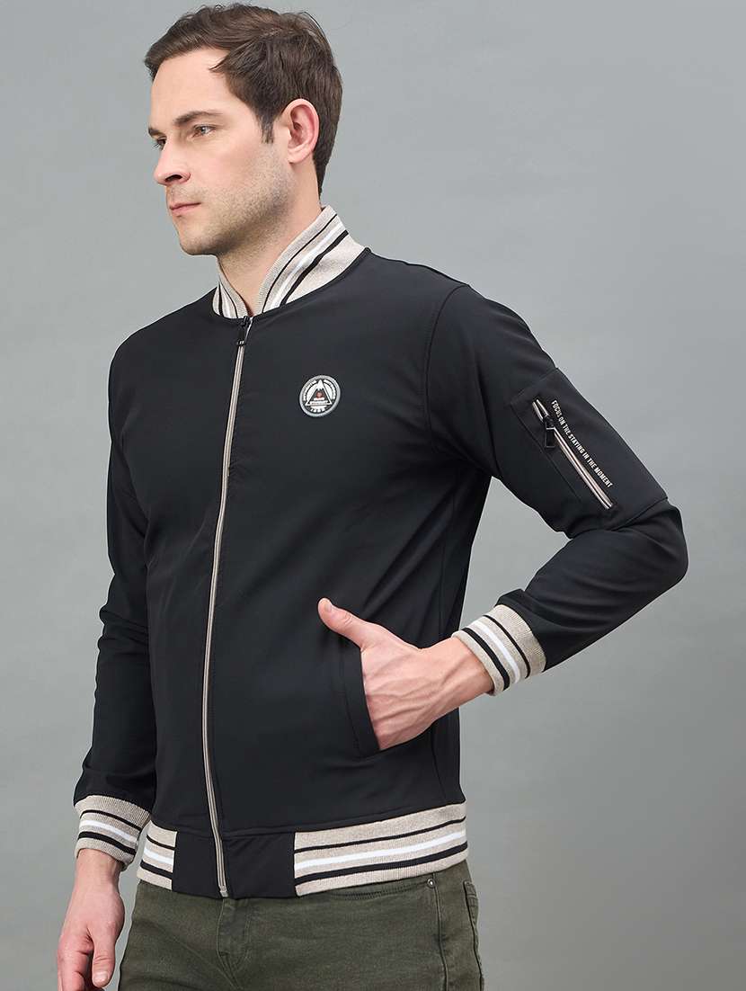 men solid long sleeve regualr fit casual jacket - 22332417 -  Standard Image - 1