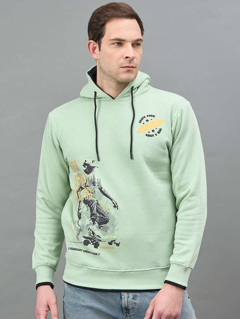 men graphic long sleeve regular fit sweatshirt