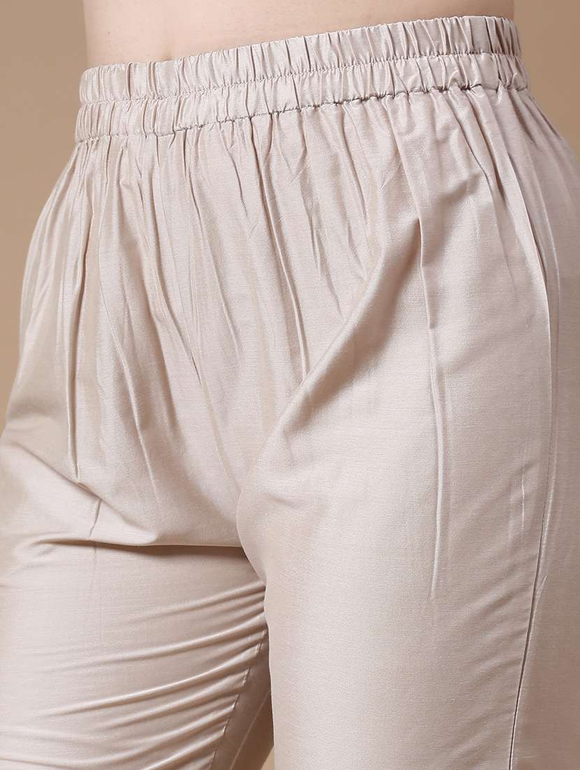 Gold Cotton Tapered Pant - 22334133 -  Standard Image - 1