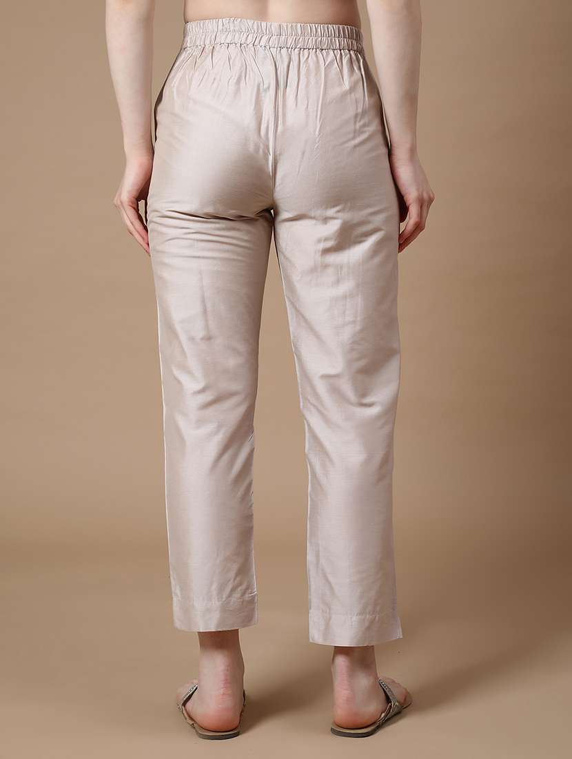 Gold Cotton Tapered Pant - 22334133 -  Standard Image - 4