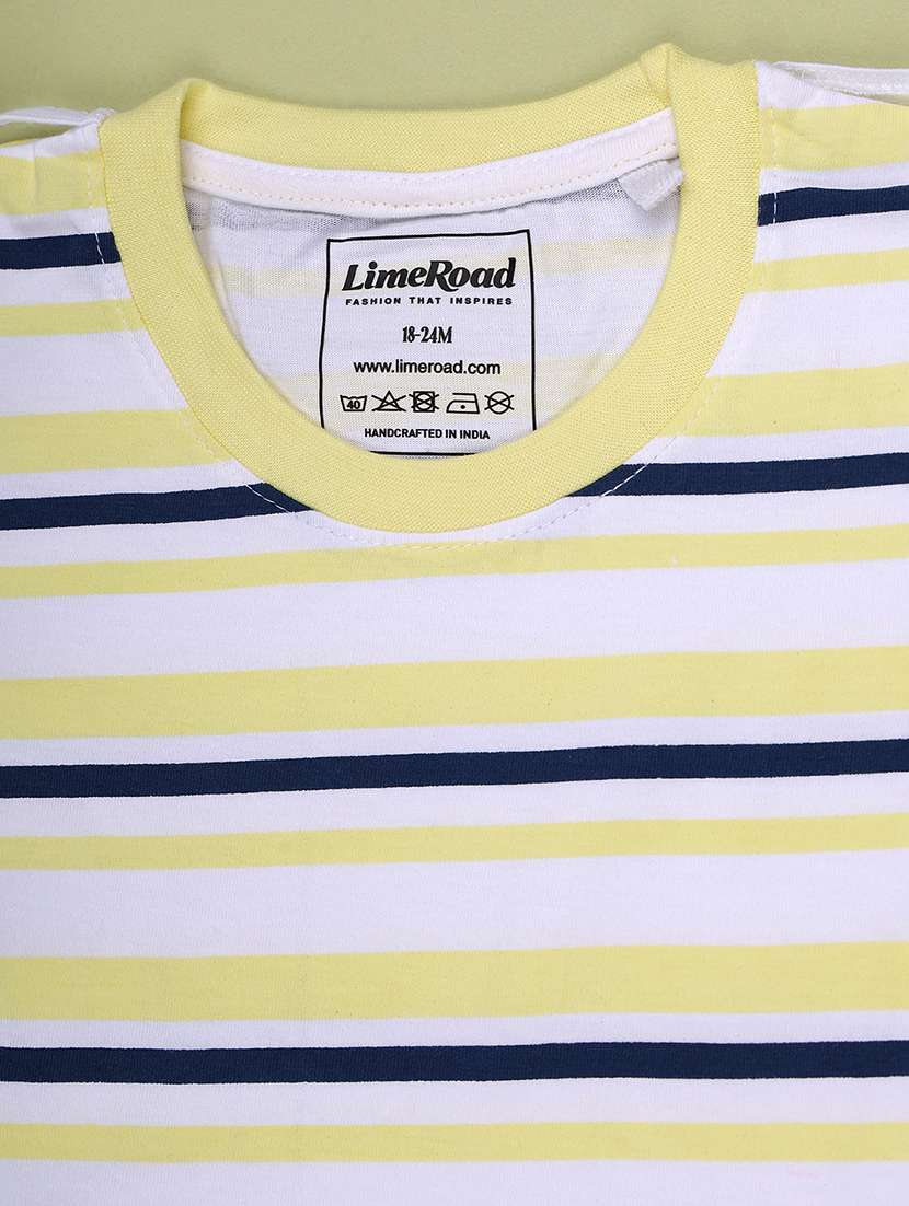 boys printed round neck t-shirt and dungaree set - 22334163 -  Standard Image - 4