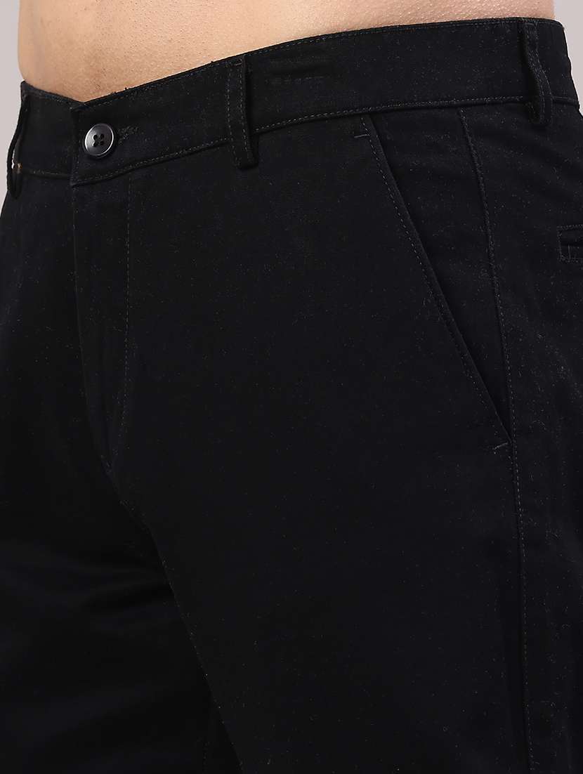 men solid mid rise chinos casual trouser - 22334255 -  Standard Image - 1