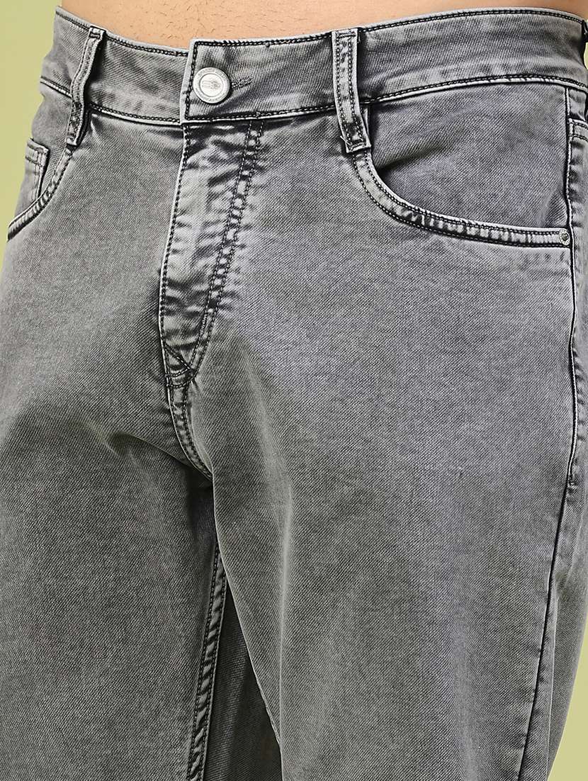 men plain mid rise full length jeans - 22334304 -  Standard Image - 1