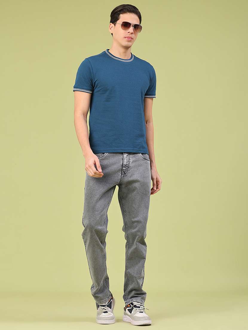 men plain mid rise full length jeans - 22334304 -  Standard Image - 4