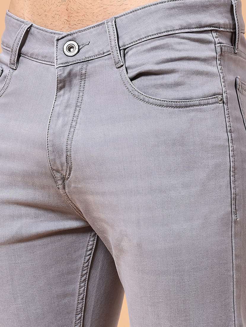 men plain mid rise full length jeans - 22334308 -  Standard Image - 1