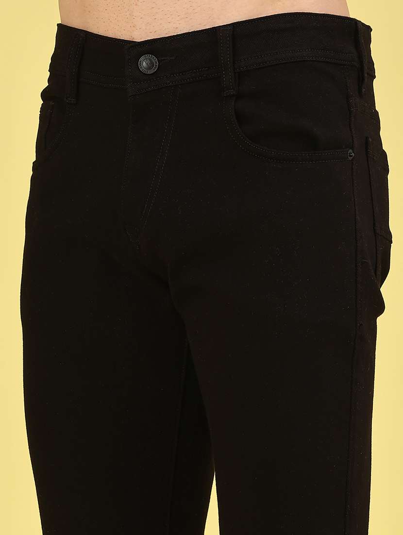 men plain mid rise full length jeans - 22334309 -  Standard Image - 1