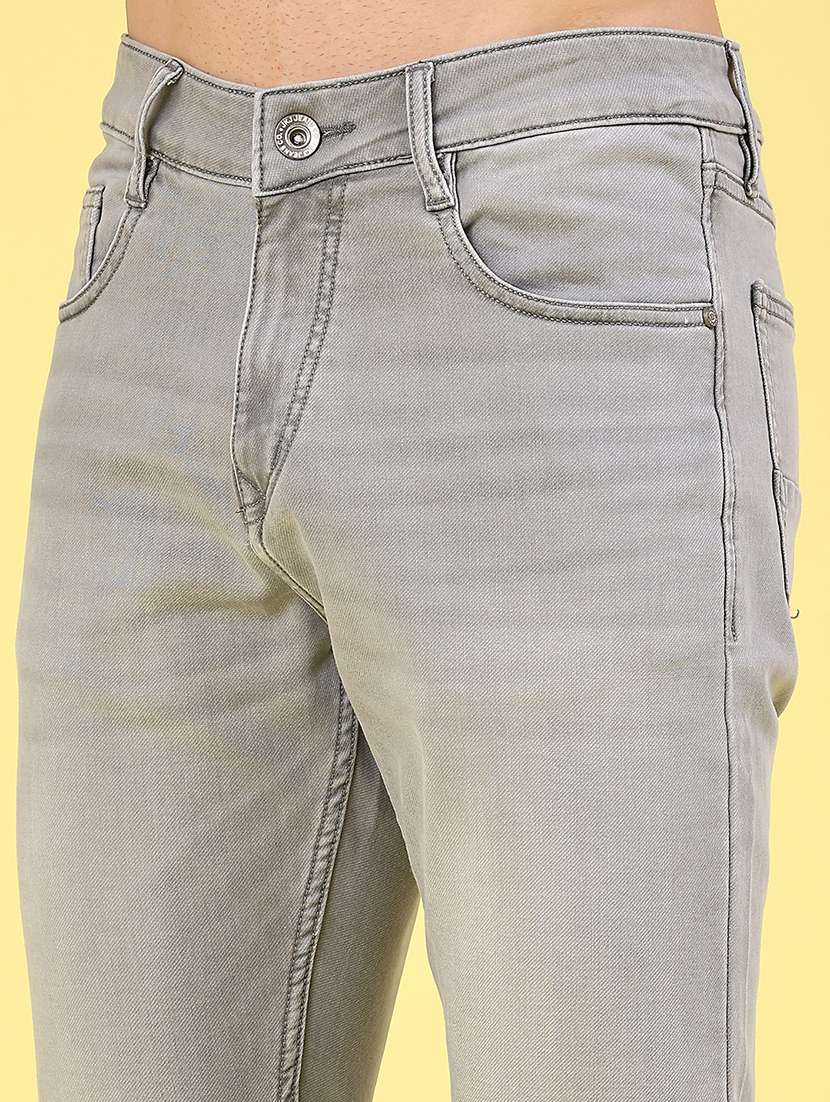 men washed mid rise full length slim fit jeans - 22334312 -  Standard Image - 1