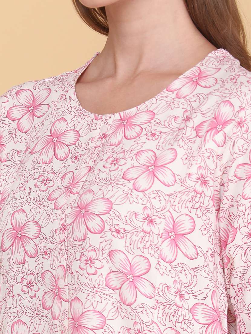 women printed three quarter sleeves ethnic co-ord set - 22334695 -  Standard Image - 1