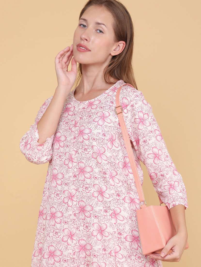 women printed three quarter sleeves ethnic co-ord set - 22334695 -  Standard Image - 4