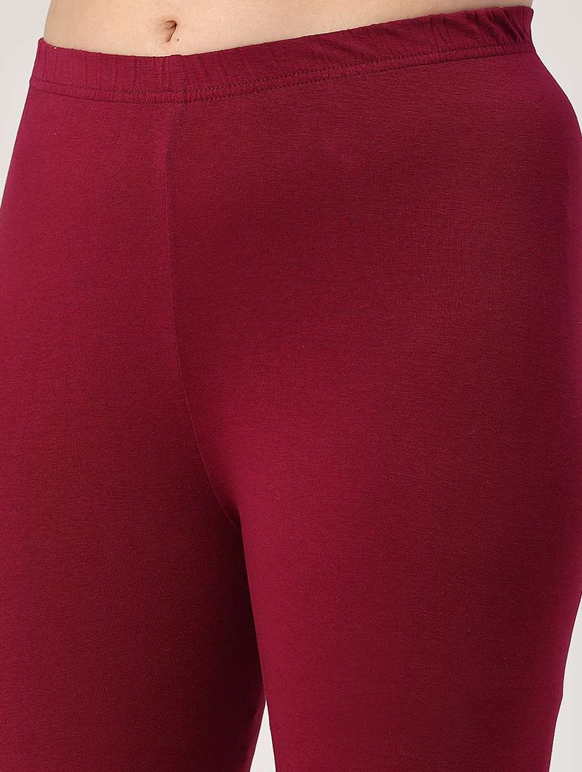 women solid mid rise leggings - 22335183 -  Standard Image - 1