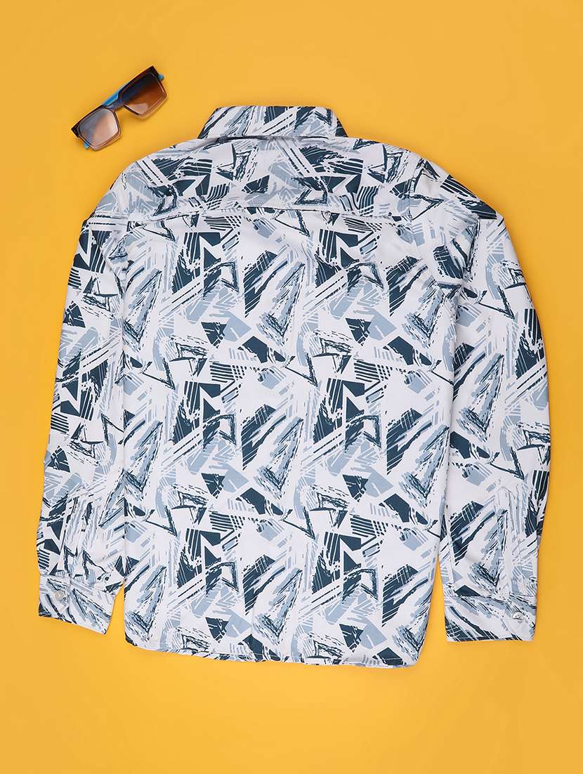 boys printed long sleeve collared shirt - 22335316 -  Standard Image - 1