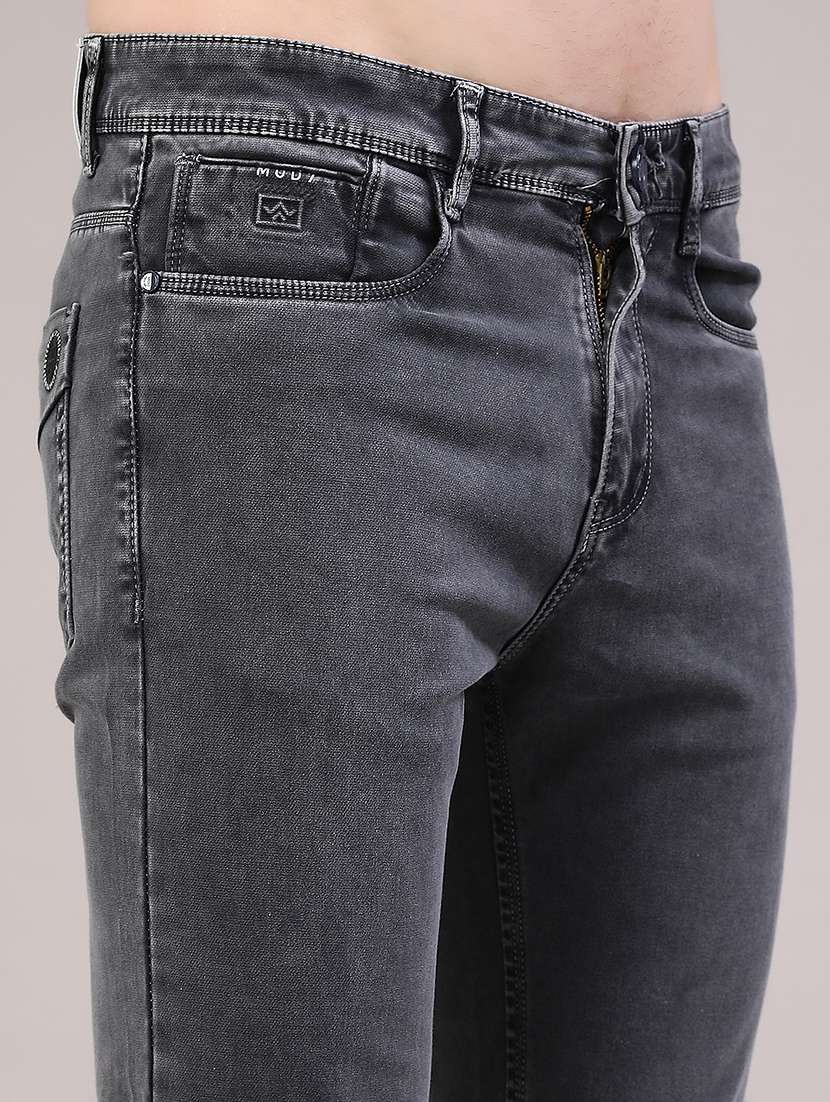 Grey Cotton Jeans - 22335366 -  Standard Image - 1