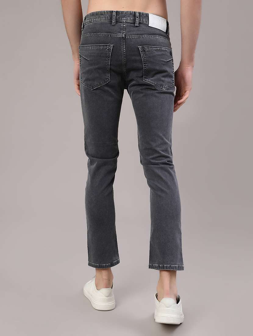 Grey Cotton Jeans - 22335366 -  Standard Image - 4